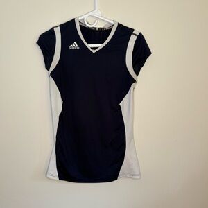 Adidas Dark Blue and White Sports Tee